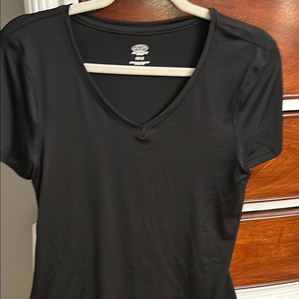 Black V-Neck Women's Top